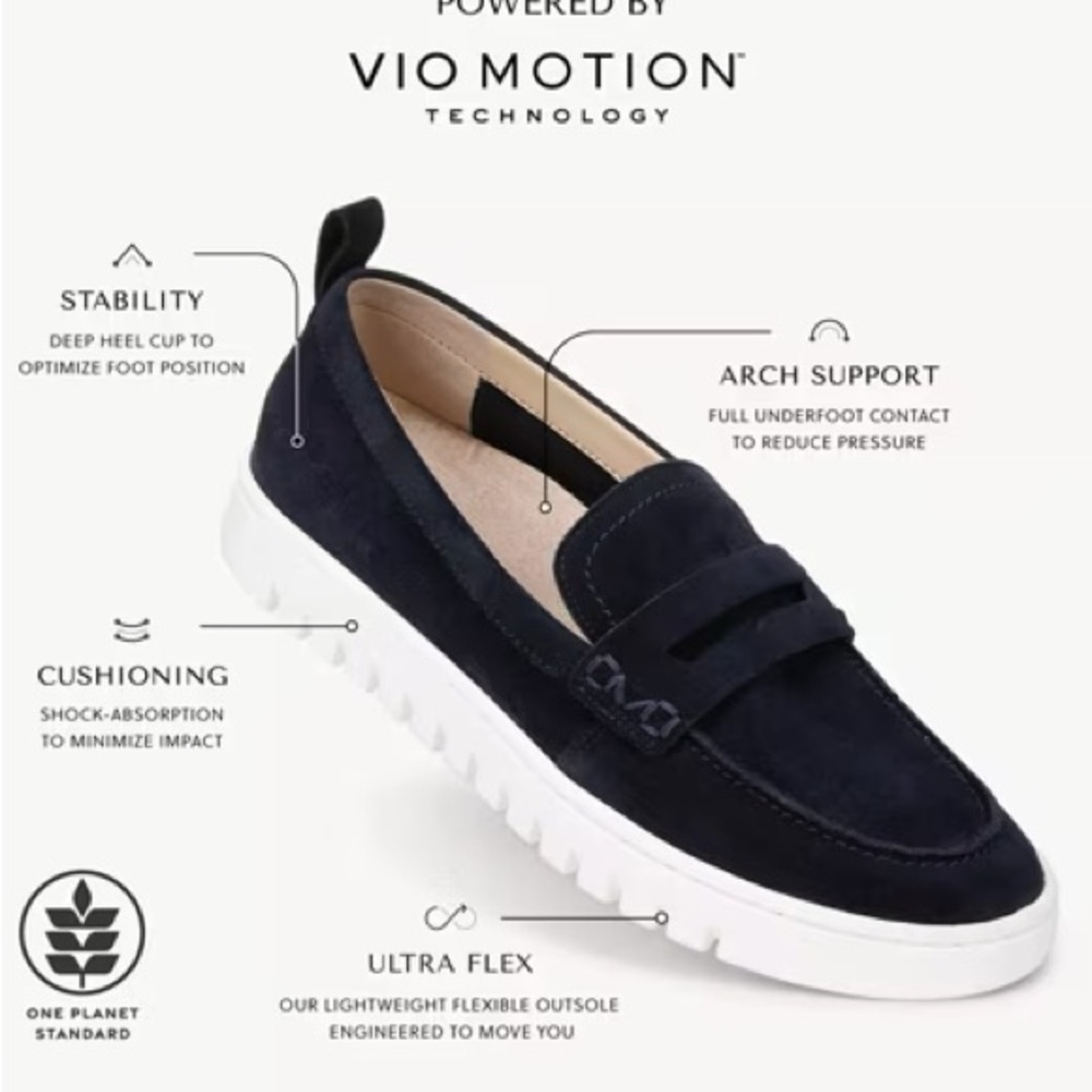 Vionic Shimmering Silver Loafers - Picture 9 of 9
